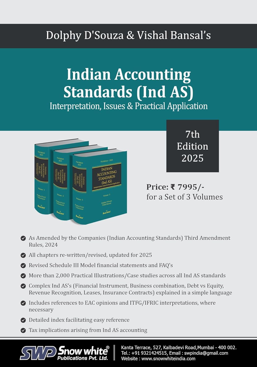 Indian Accounting Standards (Ind AS) - Interpretation, Issues & Practical Application - Set of 3 Volumes - 7th Edition 2025