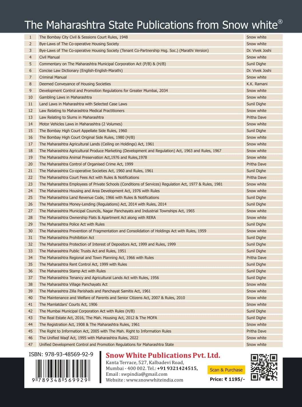 The Maharashtra Tenancy and Agricultural Lands Act and Rules ,1956